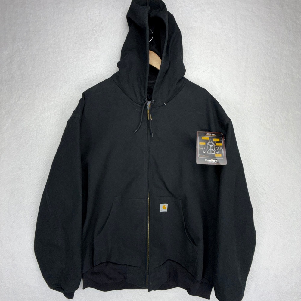 Carhartt J131 BLK Active Jac Thermal Lined Jacket Black Mens 3XL Made in USA NWT